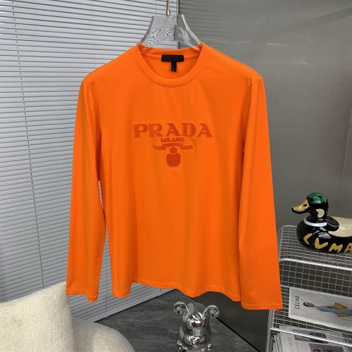 Cheap Prada T-Shirts Long Sleeved For Men #1250737 Replica Wholesale [$48.00 USD] [ITEM#1250737] on Replica Prada T-Shirts