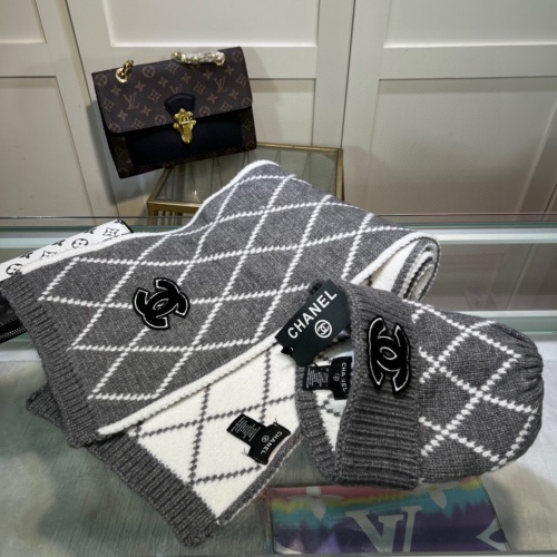 Cheap Chanel Caps #1250861 Replica Wholesale [$48.00 USD] [ITEM#1250861] on Replica Chanel Hat and Scarf and Glove Set