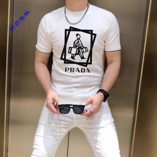 Cheap Prada T-Shirts Short Sleeved For Men #1251234 Replica Wholesale [$45.00 USD] [ITEM#1251234] on Replica Prada T-Shirts