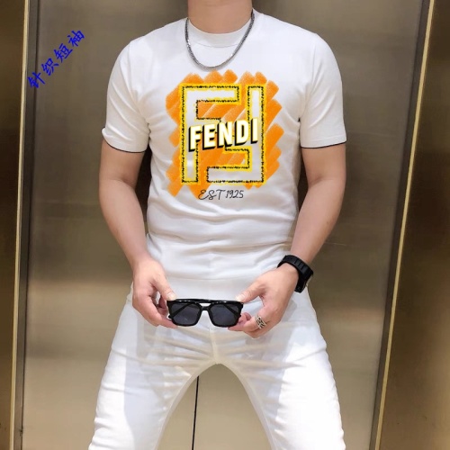 Cheap Fendi T-Shirts Short Sleeved For Men #1251236 Replica Wholesale [$45.00 USD] [ITEM#1251236] on Replica Fendi T-Shirts