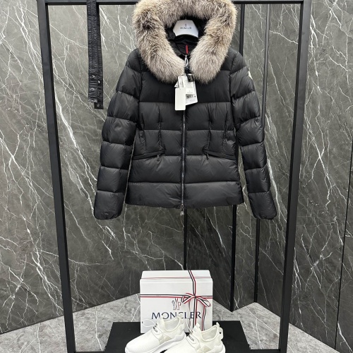 Cheap Moncler Down Feather Coat Long Sleeved For Women #1251267 Replica Wholesale [$230.00 USD] [ITEM#1251267] on Replica Moncler Down Feather Coat