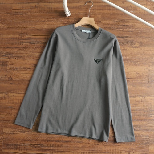 Cheap Prada T-Shirts Long Sleeved For Men #1251495 Replica Wholesale [$40.00 USD] [ITEM#1251495] on Replica Prada T-Shirts