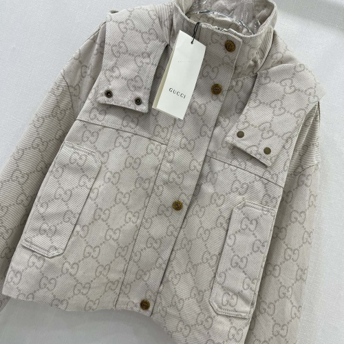 Cheap Gucci Jackets Long Sleeved For Women #1251554 Replica Wholesale [$118.00 USD] [ITEM#1251554] on Replica Gucci Jackets