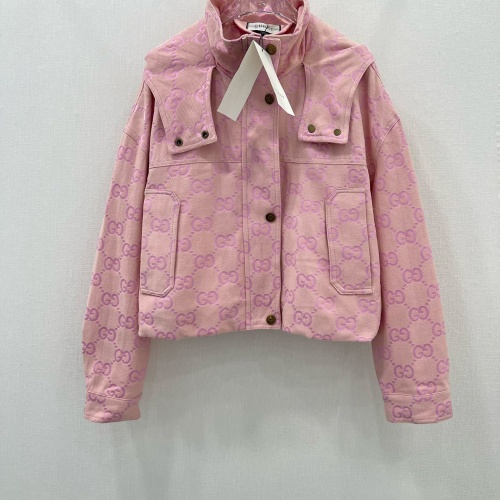 Cheap Gucci Jackets Long Sleeved For Women #1251555 Replica Wholesale [$118.00 USD] [ITEM#1251555] on Replica Gucci Jackets