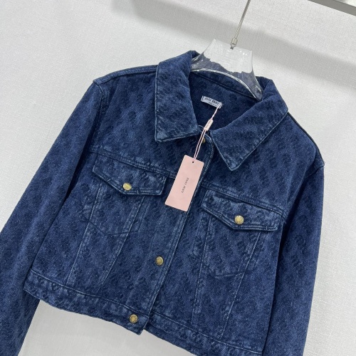 Cheap MIU MIU Jackets Long Sleeved For Women #1251625 Replica Wholesale [$105.00 USD] [ITEM#1251625] on Replica MIU MIU Jackets