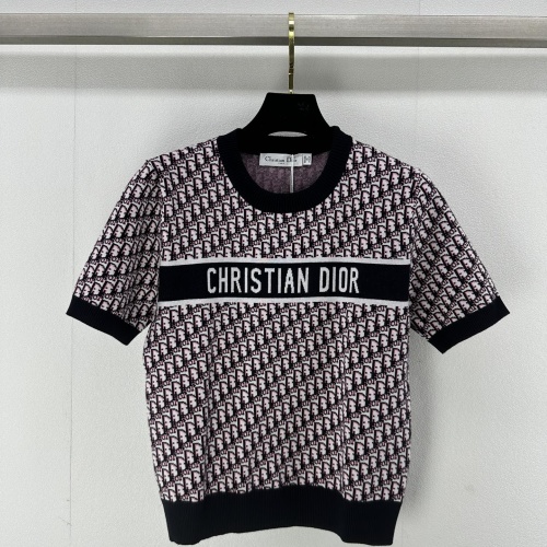 Cheap Christian Dior Sweaters Short Sleeved For Women #1251699 Replica Wholesale [$88.00 USD] [ITEM#1251699] on Replica Christian Dior Sweaters