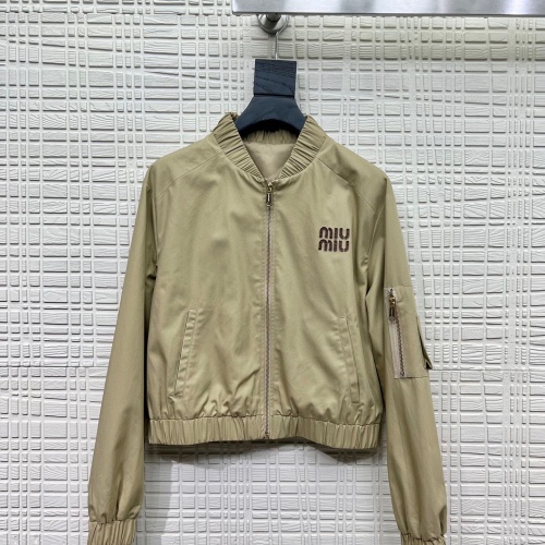 Cheap MIU MIU Jackets Long Sleeved For Women #1252069 Replica Wholesale [$92.00 USD] [ITEM#1252069] on Replica MIU MIU Jackets