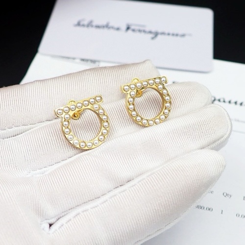 Cheap Salvatore Ferragamo Earrings For Women #1252085 Replica Wholesale [$23.00 USD] [ITEM#1252085] on Replica Salvatore Ferragamo Earrings