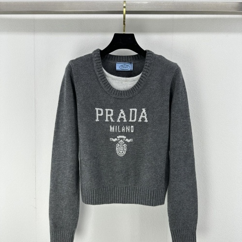 Cheap Prada Sweater Long Sleeved For Women #1252147 Replica Wholesale [$96.00 USD] [ITEM#1252147] on Replica Prada Sweater