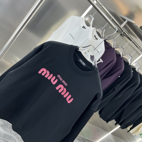 Cheap MIU MIU Hoodies Long Sleeved For Unisex #1252234 Replica Wholesale [$52.00 USD] [ITEM#1252234] on Replica MIU MIU Hoodies