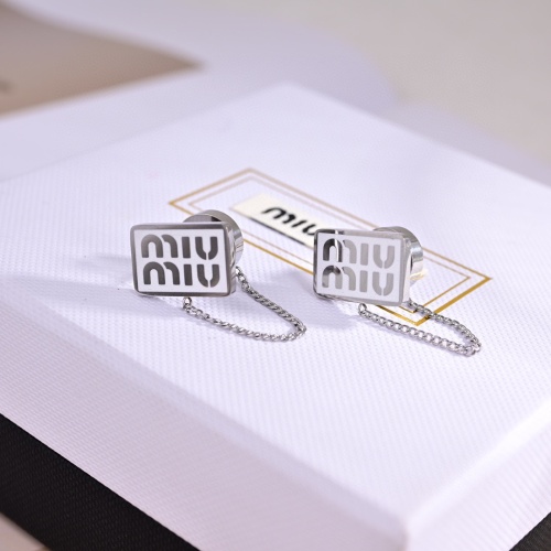 Cheap MIU MIU Earrings For Women #1252281 Replica Wholesale [$27.00 USD] [ITEM#1252281] on Replica MIU MIU Earrings