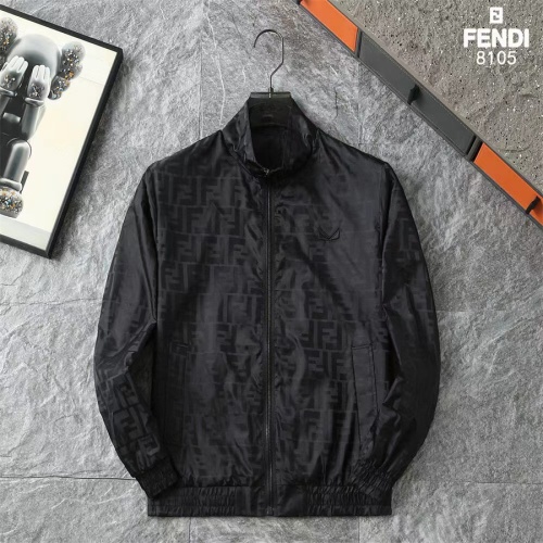 Cheap Fendi Jackets Long Sleeved For Men #1254100 Replica Wholesale [$72.00 USD] [ITEM#1254100] on Replica Fendi Jackets