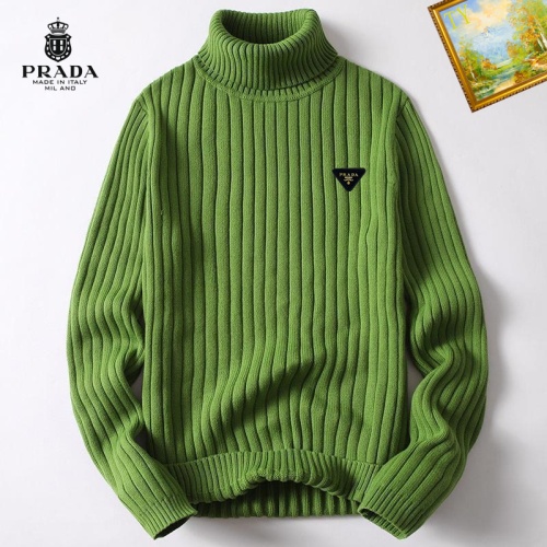 Cheap Prada Sweater Long Sleeved For Men #1254123 Replica Wholesale [$40.00 USD] [ITEM#1254123] on Replica Prada Sweater