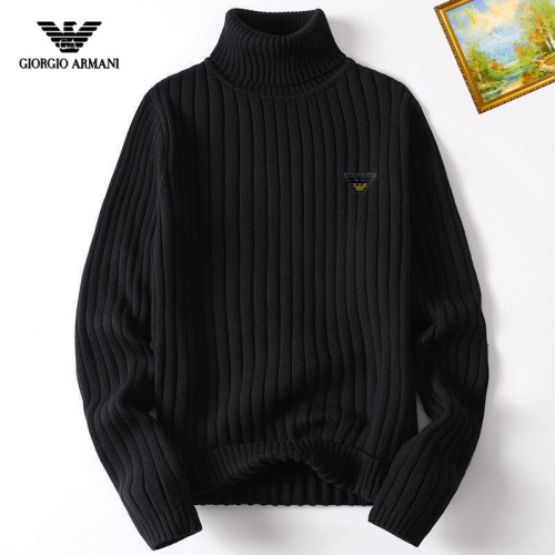 Cheap Armani Sweaters Long Sleeved For Men #1254213 Replica Wholesale [$40.00 USD] [ITEM#1254213] on Replica Armani Sweaters