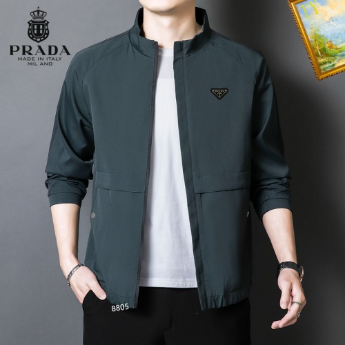 Cheap Prada Jackets Long Sleeved For Men #1254263 Replica Wholesale [$60.00 USD] [ITEM#1254263] on Replica Prada Jackets