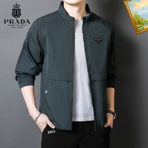 Cheap Prada Jackets Long Sleeved For Men #1254263 Replica Wholesale [$60.00 USD] [ITEM#1254263] on Replica Prada Jackets