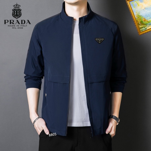 Cheap Prada Jackets Long Sleeved For Men #1254264 Replica Wholesale [$60.00 USD] [ITEM#1254264] on Replica Prada Jackets