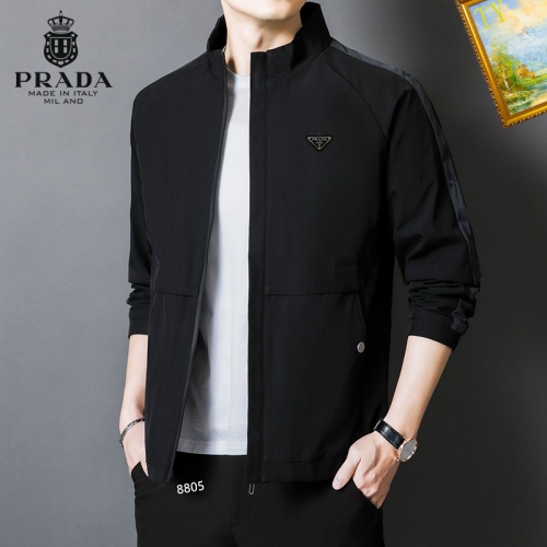 Cheap Prada Jackets Long Sleeved For Men #1254265 Replica Wholesale [$60.00 USD] [ITEM#1254265] on Replica Prada Jackets