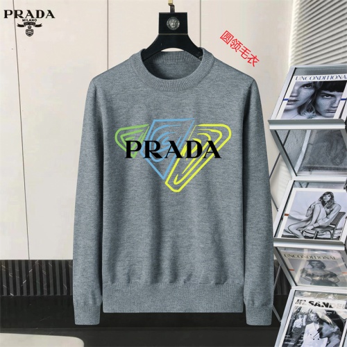 Cheap Prada Sweater Long Sleeved For Men #1254586 Replica Wholesale [$45.00 USD] [ITEM#1254586] on Replica Prada Sweater