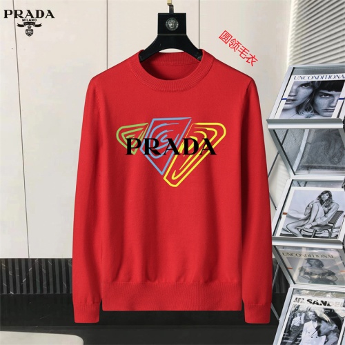 Cheap Prada Sweater Long Sleeved For Men #1254587 Replica Wholesale [$45.00 USD] [ITEM#1254587] on Replica Prada Sweater