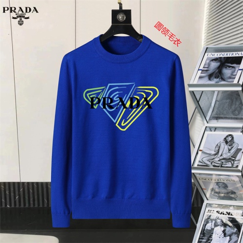 Cheap Prada Sweater Long Sleeved For Men #1254588 Replica Wholesale [$45.00 USD] [ITEM#1254588] on Replica Prada Sweater