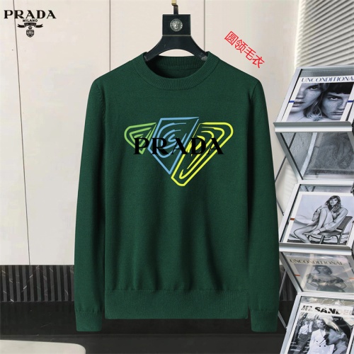 Cheap Prada Sweater Long Sleeved For Men #1254589 Replica Wholesale [$45.00 USD] [ITEM#1254589] on Replica Prada Sweater