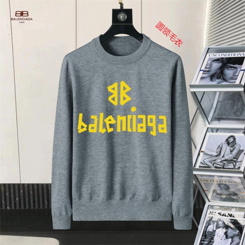 Cheap Balenciaga Sweaters Long Sleeved For Men #1254637 Replica Wholesale [$45.00 USD] [ITEM#1254637] on Replica Balenciaga Sweaters