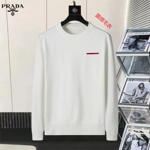 Cheap Prada Sweater Long Sleeved For Men #1254658 Replica Wholesale [$45.00 USD] [ITEM#1254658] on Replica Prada Sweater