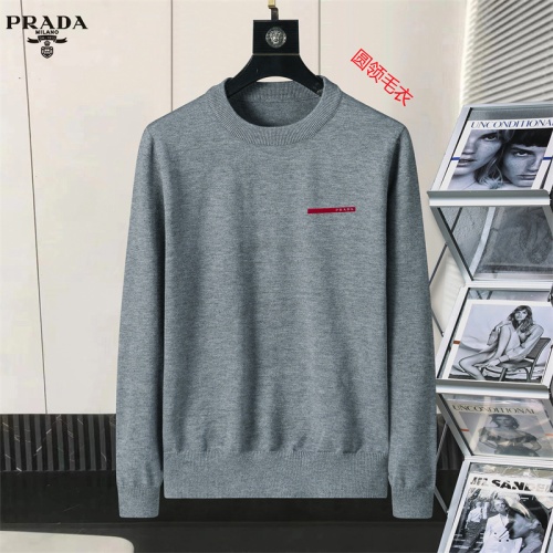 Cheap Prada Sweater Long Sleeved For Men #1254661 Replica Wholesale [$45.00 USD] [ITEM#1254661] on Replica Prada Sweater