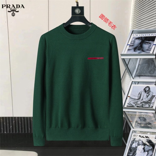 Cheap Prada Sweater Long Sleeved For Men #1254662 Replica Wholesale [$45.00 USD] [ITEM#1254662] on Replica Prada Sweater