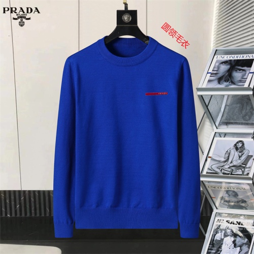 Cheap Prada Sweater Long Sleeved For Men #1254663 Replica Wholesale [$45.00 USD] [ITEM#1254663] on Replica Prada Sweater