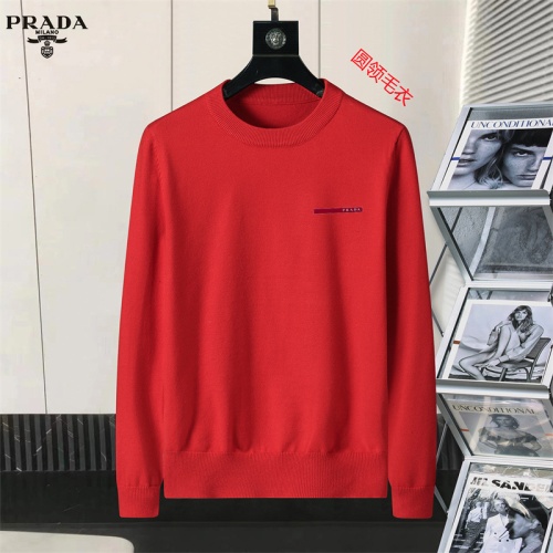 Cheap Prada Sweater Long Sleeved For Men #1254664 Replica Wholesale [$45.00 USD] [ITEM#1254664] on Replica Prada Sweater