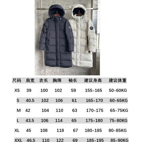 Cheap Canada Goose Down Feather Coat Long Sleeved For Women #1254935 Replica Wholesale [$220.00 USD] [ITEM#1254935] on Replica Canada Goose Down Feather Coat