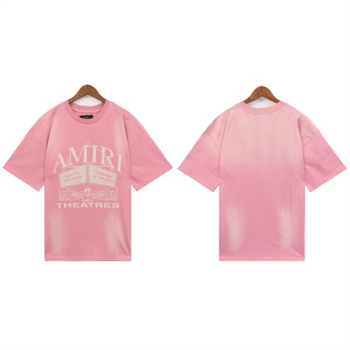 Cheap Amiri T-Shirts Short Sleeved For Unisex #1255237 Replica Wholesale [$34.00 USD] [ITEM#1255237] on Replica Amiri T-Shirts