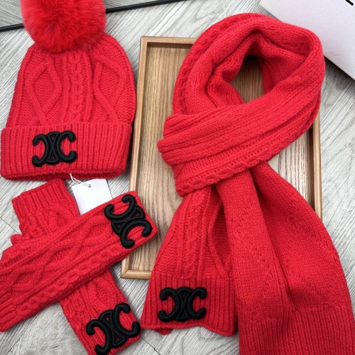 Cheap Celine Hat and Scarf and Glove Set #1255324 Replica Wholesale [$52.00 USD] [ITEM#1255324] on Replica Celine Hat and Scarf and Glove Set