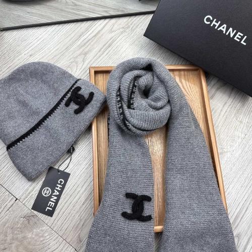 Cheap Chanel Hat and Scarf Set #1255338 Replica Wholesale [$52.00 USD] [ITEM#1255338] on Replica Chanel Hat and Scarf and Glove Set