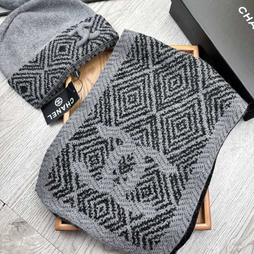 Cheap Chanel Hat and Scarf Set #1255355 Replica Wholesale [$52.00 USD] [ITEM#1255355] on Replica Chanel Hat and Scarf and Glove Set