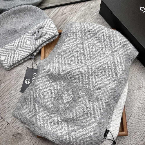 Cheap Chanel Hat and Scarf Set #1255358 Replica Wholesale [$52.00 USD] [ITEM#1255358] on Replica Chanel Hat and Scarf and Glove Set