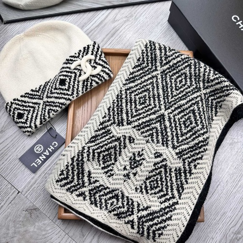 Cheap Chanel Hat and Scarf Set #1255359 Replica Wholesale [$52.00 USD] [ITEM#1255359] on Replica Chanel Hat and Scarf and Glove Set