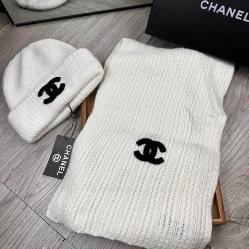 Cheap Chanel Hat and Scarf Set #1255362 Replica Wholesale [$52.00 USD] [ITEM#1255362] on Replica Chanel Hat and Scarf and Glove Set