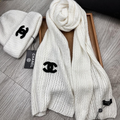 Cheap Chanel Hat and Scarf Set #1255362 Replica Wholesale [$52.00 USD] [ITEM#1255362] on Replica Chanel Hat and Scarf and Glove Set