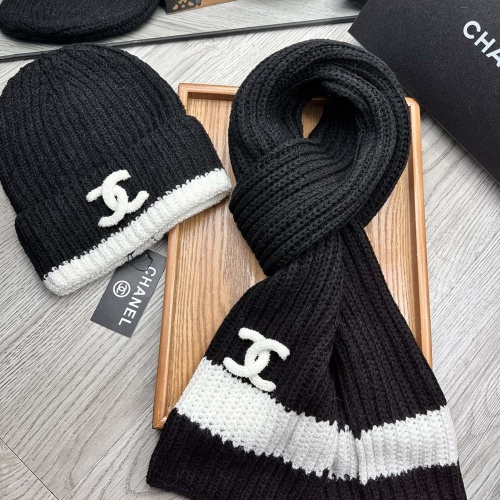 Cheap Chanel Hat and Scarf Set #1255374 Replica Wholesale [$52.00 USD] [ITEM#1255374] on Replica Chanel Hat and Scarf and Glove Set