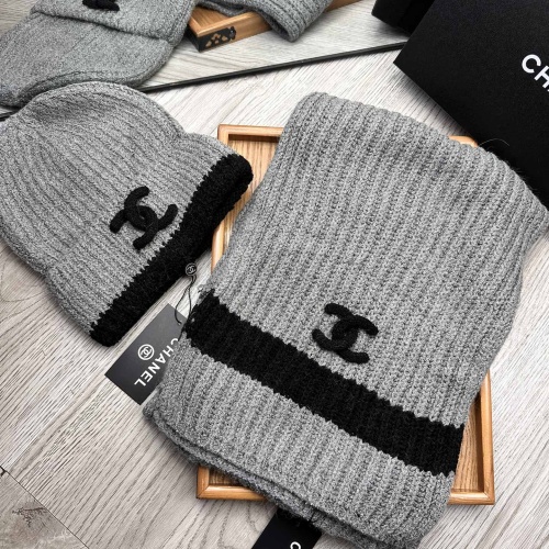 Cheap Chanel Hat and Scarf Set #1255377 Replica Wholesale [$52.00 USD] [ITEM#1255377] on Replica Chanel Hat and Scarf and Glove Set