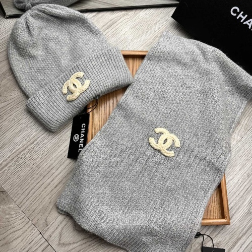 Cheap Chanel Hat and Scarf Set #1255384 Replica Wholesale [$52.00 USD] [ITEM#1255384] on Replica Chanel Hat and Scarf and Glove Set