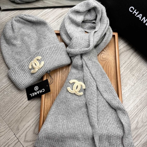 Cheap Chanel Hat and Scarf Set #1255384 Replica Wholesale [$52.00 USD] [ITEM#1255384] on Replica Chanel Hat and Scarf and Glove Set