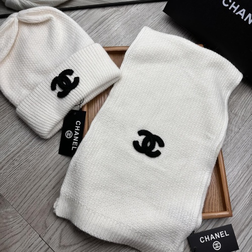 Cheap Chanel Hat and Scarf Set #1255394 Replica Wholesale [$52.00 USD] [ITEM#1255394] on Replica Chanel Hat and Scarf and Glove Set