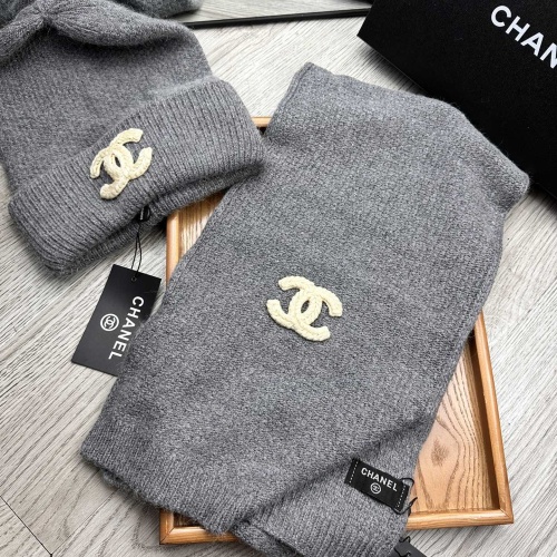 Cheap Chanel Hat and Scarf Set #1255398 Replica Wholesale [$52.00 USD] [ITEM#1255398] on Replica Chanel Hat and Scarf and Glove Set