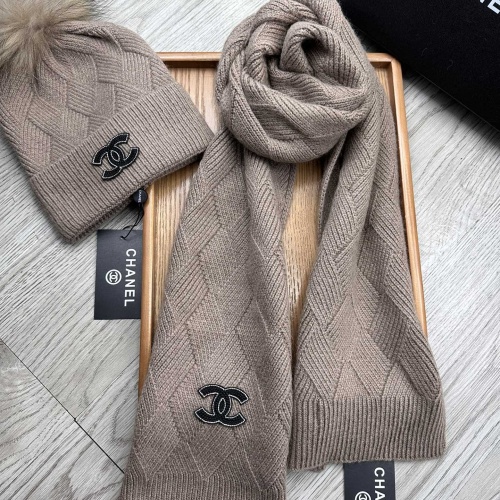 Cheap Chanel Hat and Scarf Set #1255399 Replica Wholesale [$56.00 USD] [ITEM#1255399] on Replica Chanel Hat and Scarf and Glove Set