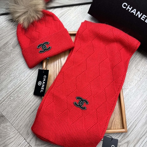 Cheap Chanel Hat and Scarf Set #1255401 Replica Wholesale [$56.00 USD] [ITEM#1255401] on Replica Chanel Hat and Scarf and Glove Set