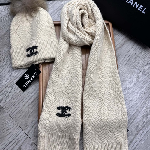 Cheap Chanel Hat and Scarf Set #1255403 Replica Wholesale [$56.00 USD] [ITEM#1255403] on Replica Chanel Hat and Scarf and Glove Set